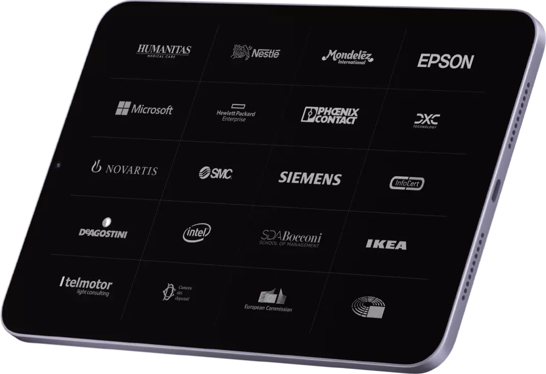 A logo Wall inside an iPad